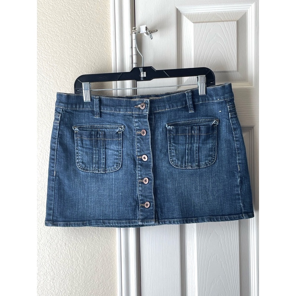 2/$12🌿 Old Navy NWOT Y2K Low Waist Stretch Denim Miniskirt - Blue